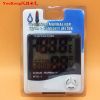 LCD display digital temperature humidity meter, temperature hygrometer with clock HTC-1