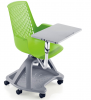 Modern Design Comfortable Plastic Study School Chair With Writing Pad