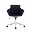 Modern black mesh office meeting conference visitor chair without wheels