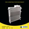 Oil cooler water cooler heat exchanger for excavator