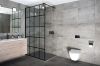 Custom Made Frame Grid Style Black Shower Screen