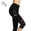 Wholesale Sexy Women Sports Capri Fitness Supplex High Waist Yoga Pants  With Pockets