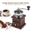 Coffee Bean Grinder Vintage Wooden Manual Hand Crank Ceramic Core Squeezer Pepper Herb Mill Mini Retro Household    PM121