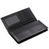 Black Long wallet for men leather wallet business gift box set with key holder