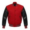 LEATHER SLEEVE VARSITY...