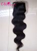 Virgin Hair Lace Closure #1b color