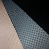 PVC leather 0.6mm thickness fishnet backing bottom cloth stocklot for auto interior upholstery