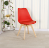 high quality living room furniture lounge PP PU cushion beech wood dining Tulip chairs