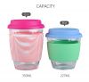 2018 Hot Selling 350ml Borosilicate Glass Water Cup With Silicone Cover And Lid