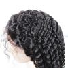 Stella hair manufacturer wholesale 100% virgin human hair deep wave full lace wig with high quality