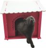 New Arrival Luxury Felt Cat House Double Tower Shape