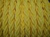 High Strength 80mm x 220m Yellow Polypropylene Mooring Rope With Splice Eyes Both Ends