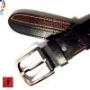 TWO COLOUR STRIPE LEATHER BELT D1