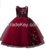 Girls Embroidery Dance Mesh Dress