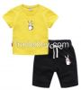 New Design Summer Embroidered T-Shirt Set Children Clothing