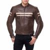 Custom Hot Selling Leather Fashion Men Motorbike Jackets Made of Milld Leather/Mens Black Real 100% Genuine Leather