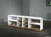 wood living room set, coffee table, cabinet, rack,