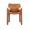 Hot Sale Metal Leg Design Modern Armrest Hotel Leather Upholstered Dining Room chair.