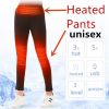 Heated Pants Winter Camping Warm Thick Pant Ski Hunting Usb Charging 3 Level Size S-5xl Black