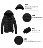 Men's Winter Thicken Cotton Coat Puffer Jacket with Removable Hood 