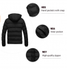 Men's Winter Thicken Cotton Coat Puffer Jacket with Removable Hood 