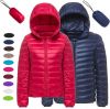 Winter Men and Women Fashion Lightweight Hooded Quilted Puffer Jacket 