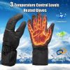 High Quality 3 Control Level Battery Power Electric Heated Winter Warm Waterproof Gloves 