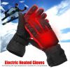 Winter Heating Gloves Hand Warmer Rechargeable Battery Heated Gloves Cycling Gloves 