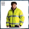 High Visibility Reflective Safety Jacket Waterproof Work Wear 