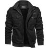 Plus Velvet Military Jacket Warm Add Wool Cashmere Padded Jackets for Men Outdoor Mens Clothes Casual Zipper Jackets 