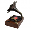 Factory supply Classic Antique gramophone record player, retro phonograph with big horn speaker