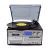 Phonograph Music center VINYL RECORD PLAYER WITH external speakers, CD player, USB SD Cassette play&amp; record, Radio