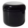 Black Polypropylene Plastic Double Wall Round Base/Top Jars