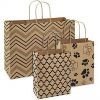 Customized Printed Brown Kraft Personalised Paper Bags For Shopping