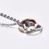 Wholesale Changeable Couple Ring Style Pendant Engrave Lover Enternal Necklace