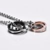 Wholesale Changeable Couple Ring Style Pendant Engrave Lover Enternal Necklace