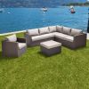 Poly rattan furniture set