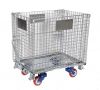 Foldable collapsible stackable wire mesh container Storage Logistic Transportation Cage Box Stillage customized Top Cover, Interlayer, Casters, Brackets, Tractor, Pallet Base