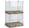 Foldable collapsible stackable wire mesh container Storage Logistic Transportation Cage Box Stillage customized Top Cover, Interlayer, Casters, Brackets, Tractor, Pallet Base