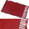 Plaid Pattern Jacquard Pashmina Shawls Tassel Scarf