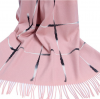 Square Pattice Pink Pashmina Scarf Shawl With Tassel