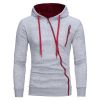 Fashion Bias Zipper Design Casual Hoodies