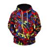 Black Goku Dragon Ball Full Print Sublimation Men Zipper Hoodie