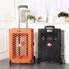 Made in china foldable plastic mesh style four wheels supermarket shopping trolleys