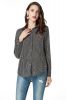 Button Down Shirts for WomenÃ¯Â¼ï¿½ Long Sleeve Collared Stripe Casual Blouse Shirts with Heart Beading on Front Chest 