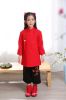 Cheap hot sale girl Tang suit children Hanfu Chinese traditional embroidered clothing tops and skirts long sleeve cheongsam