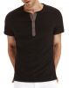 Men's Casual Slim Fit Short Sleeve Henley T-Shirts Solid Cotton Shirts â¦ 