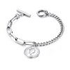 Titanium Steel Bracelet with Pendant Queen Head/ Heart/Four Leaf Clover