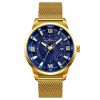 Factory supply fashion men's quartz watch with mesh strap and import movement