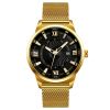 Factory supply fashion men's quartz watch with mesh strap and import movement